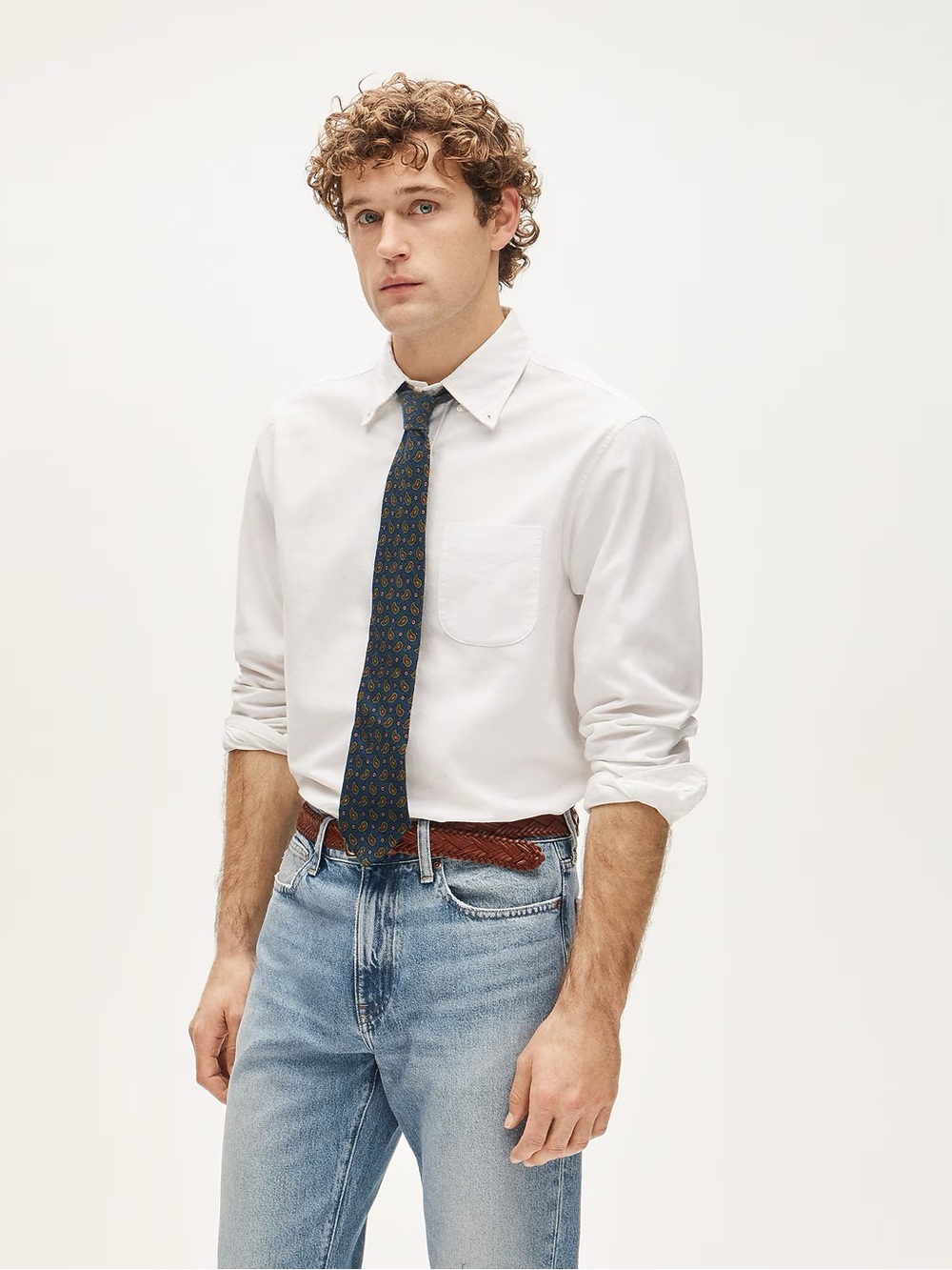 J. Crew Broken-in organic cotton oxford shirt in White Size M NWT $98 BT378 - Picture 3 of 10